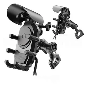 Держатель для телефона Regulmoto с беспроводной зарядкой, крепление на руль