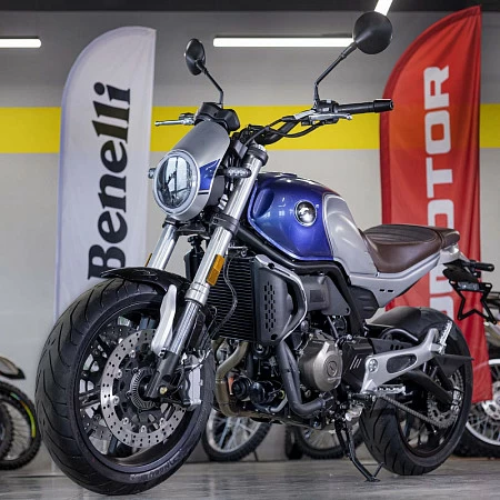 Мотоцикл QJ SRV 550 (синий/серебристый)