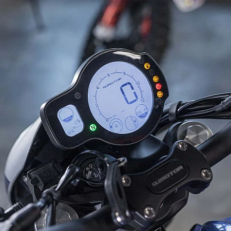 Мотоцикл QJ SRV 550 (синий/серебристый)