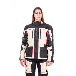 Мотокуртка женская Lady Pilgrim (черн/бел/красн, L)