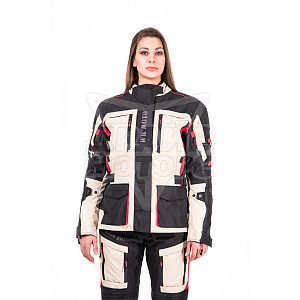 Мотокуртка женская Lady Pilgrim (черн/бел/красн, XL)